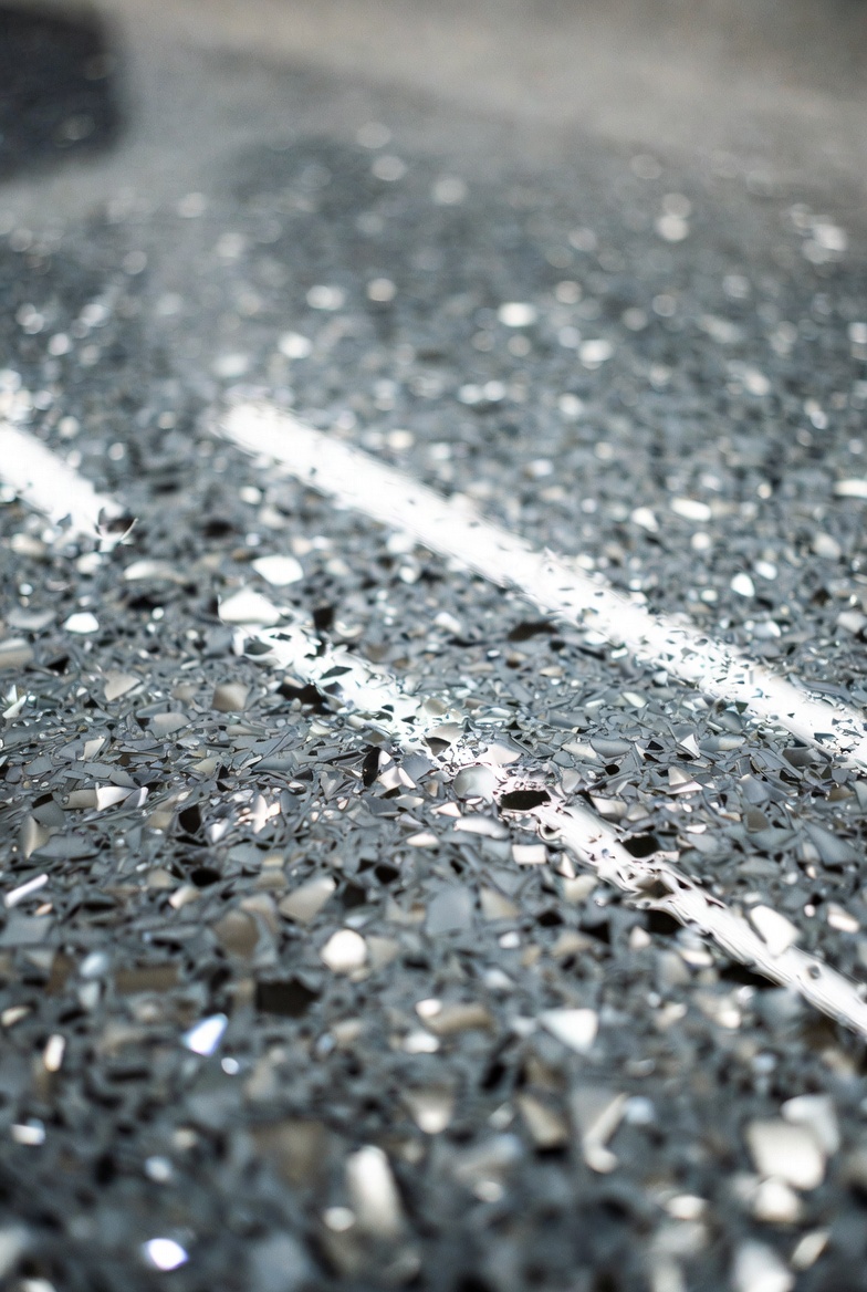 Slate gray stone finish